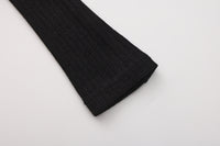 Black Knitted Lace Off-The-Shoulder Top