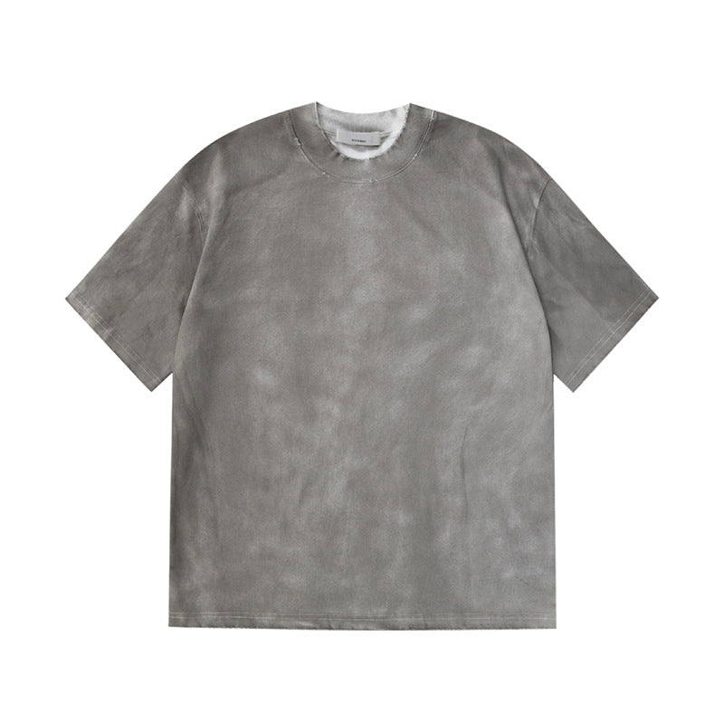 425g GREY DISTRESSED T-SHIRT