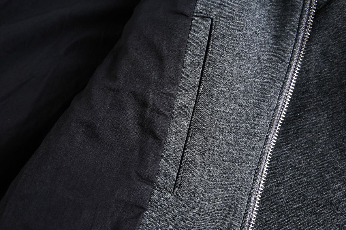 Grey Detachable Faux Fur Neck Hiking Jacket