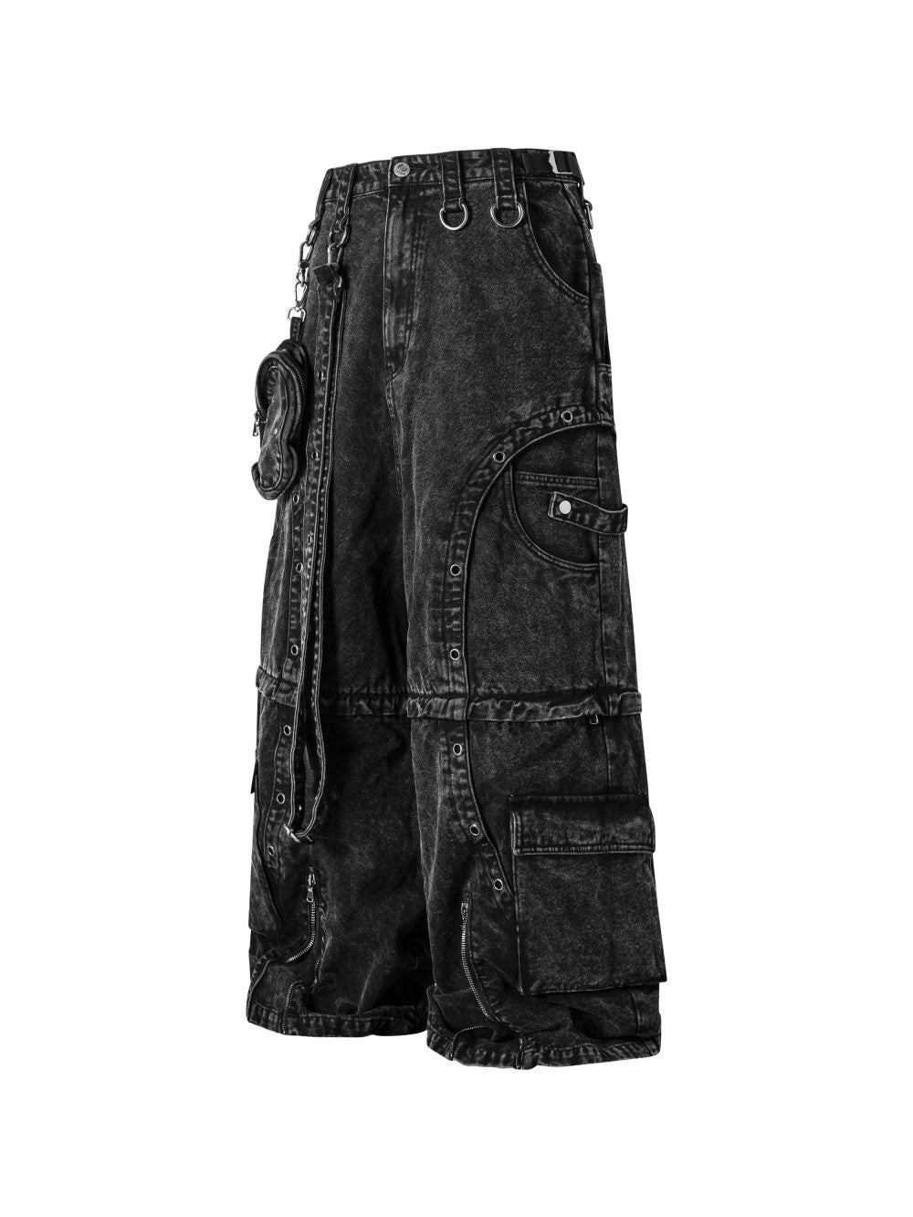 Detachable Cargo Denim Pants