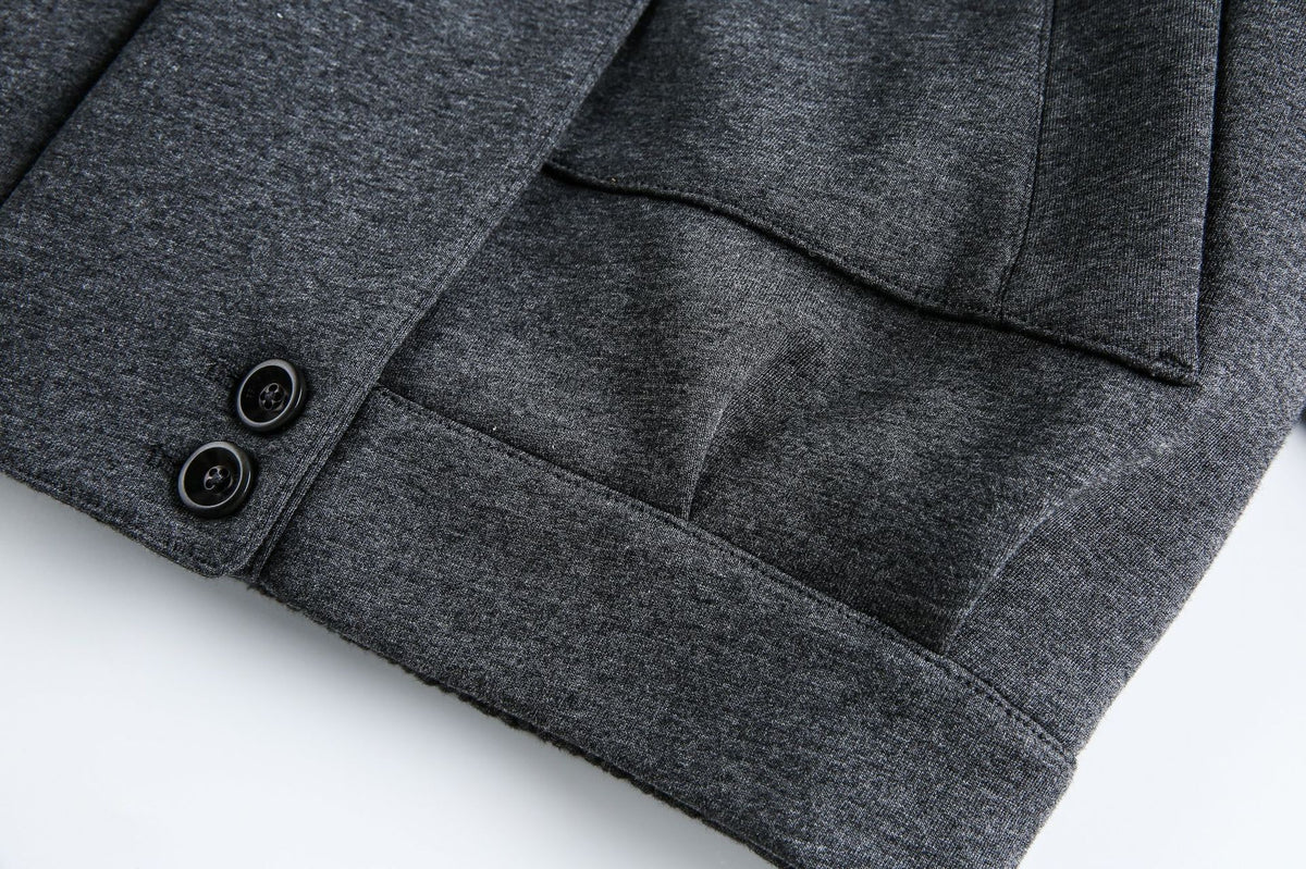 Grey Detachable Faux Fur Neck Hiking Jacket