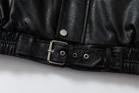 Detachable Fleece Neck Oversized Flight Bomber Jacket