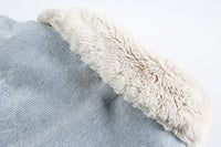 Miu Fleece Lapel Denim Jacket