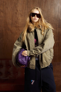 Classic Baggy Flight Funnel Denim Jackets