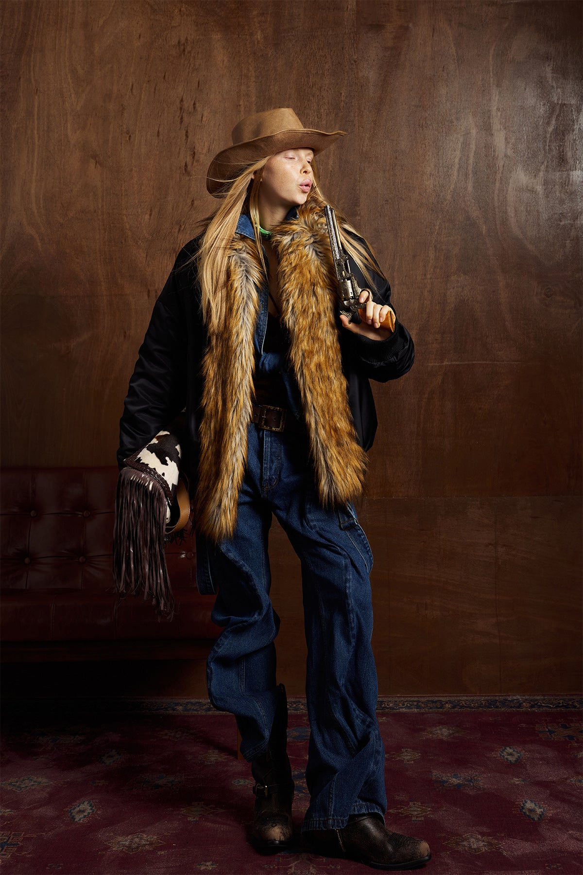 Oversize Faux Fur Flight Bomber Jacket