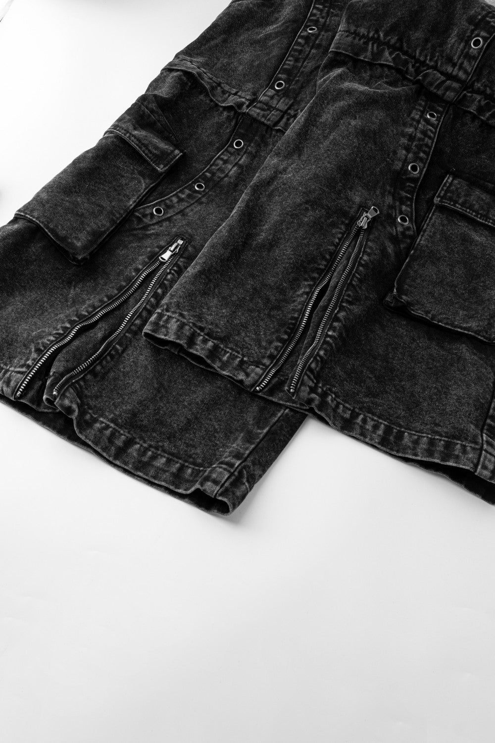 Detachable Cargo Denim Pants