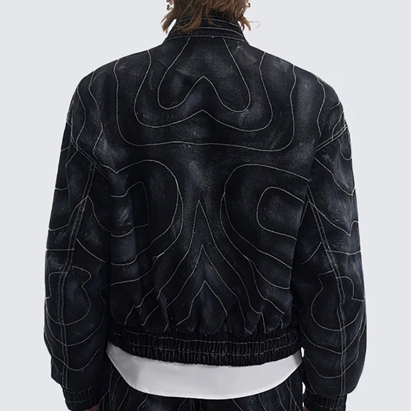 Wave Stitched Denim Jackets