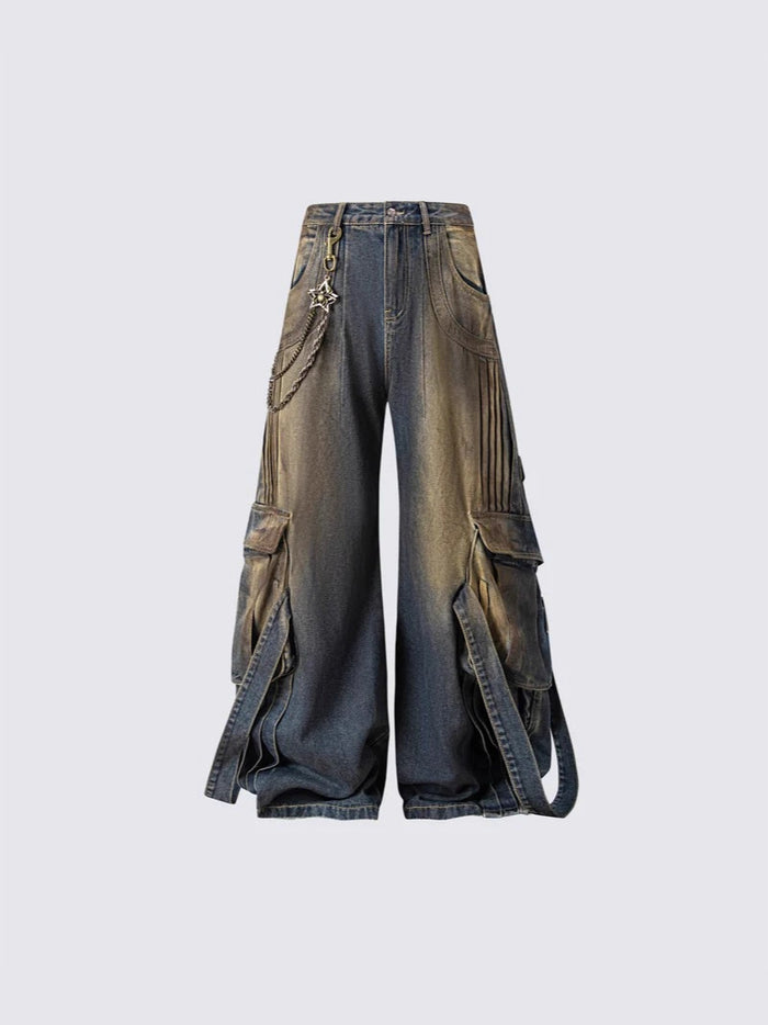 Dirt Stringed Denim Pants