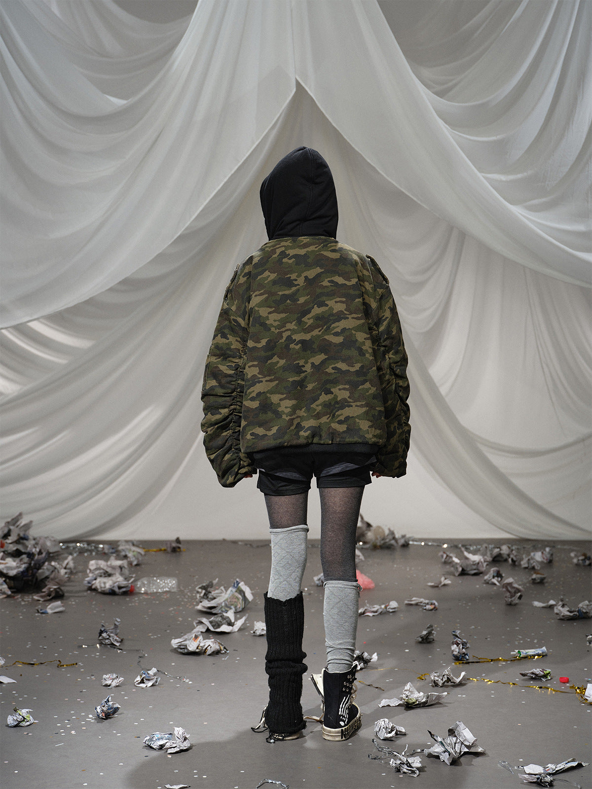 Army Green Hooded Layer Jacket