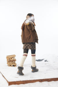 Brown Fleece Neck Funnel Hunter Jackets