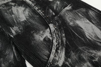 Brushed Black Studded Denim Pants