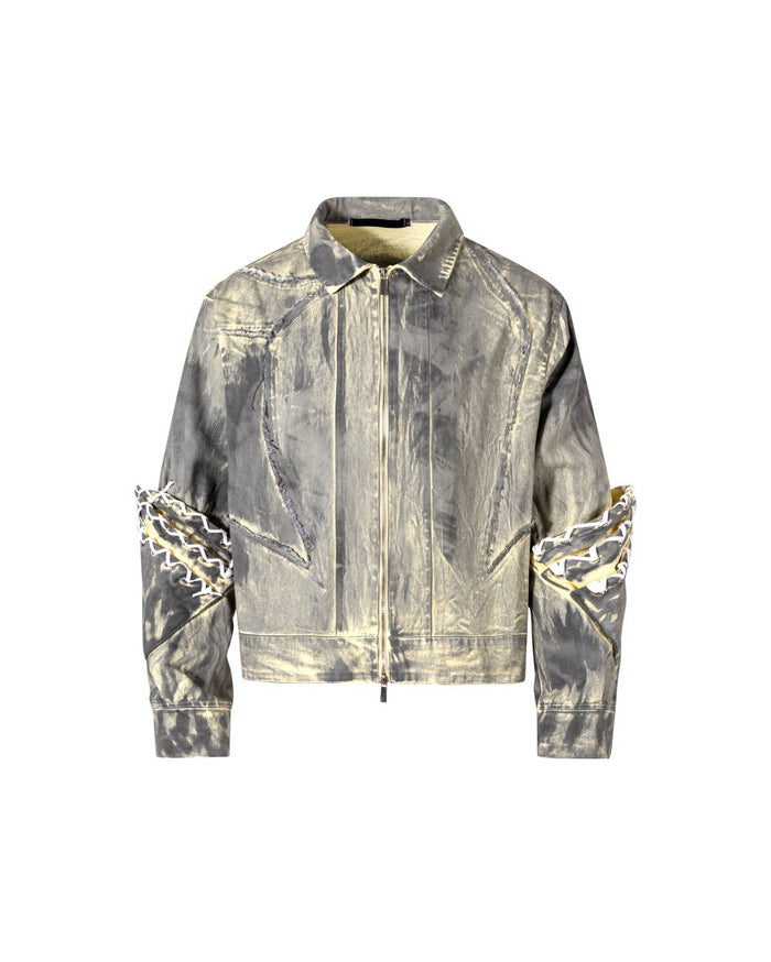 Spaced Metal Gather Jacket