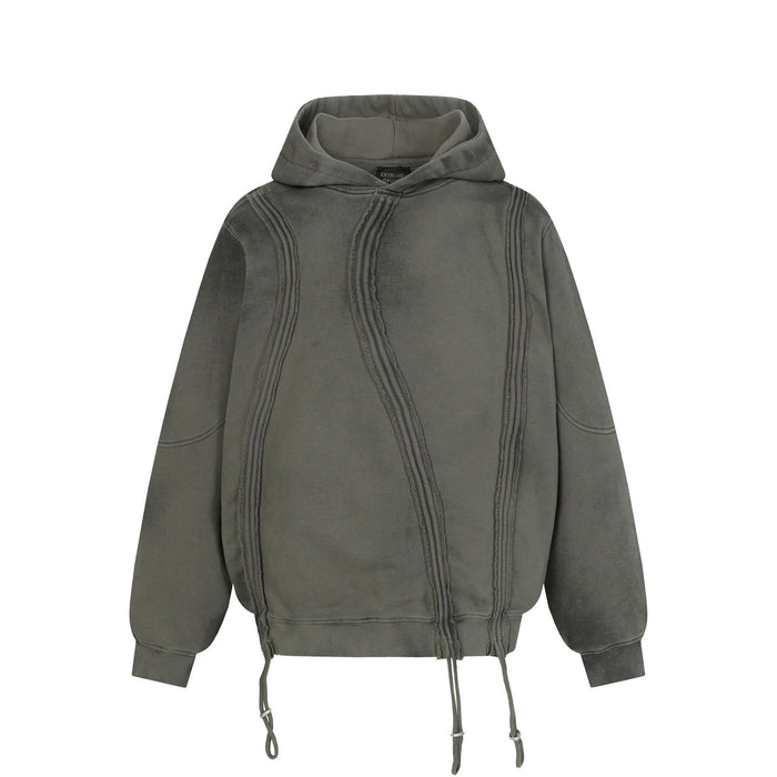 Gathered Waved Hoodie