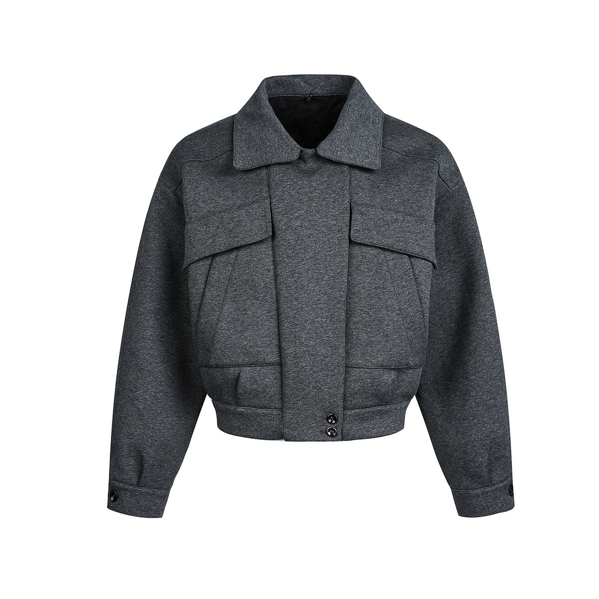 Grey Detachable Faux Fur Neck Hiking Jacket