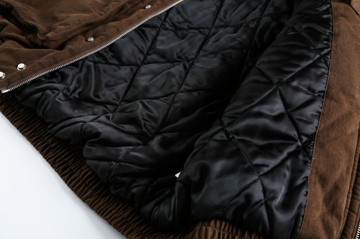 Brown Fleece Neck Funnel Hunter Jackets