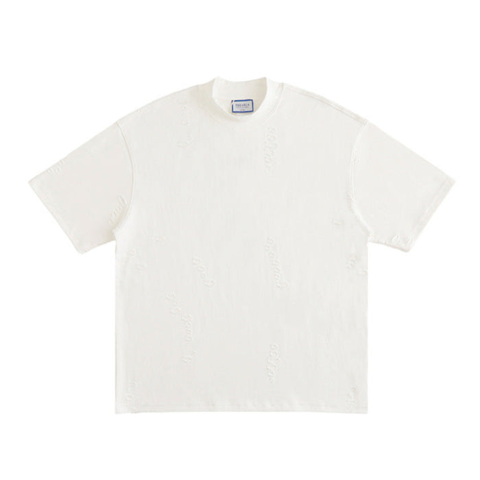 425g WHITE RIPPED T-SHIRT