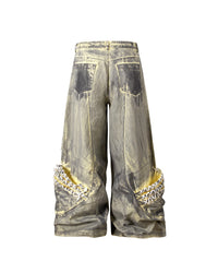 Spaced Metal Gather Pants