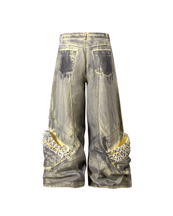 Spaced Metal Gather Pants