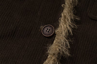 Brown Faux Fur Heavy Hunter Coat