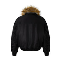 Oversize Faux Fur Flight Bomber Jacket