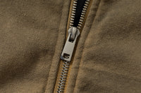 Patched Faux Fur Hooded Flight Zip-up Bomber