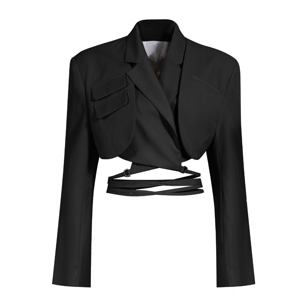 PLEATED SUIT DRESS