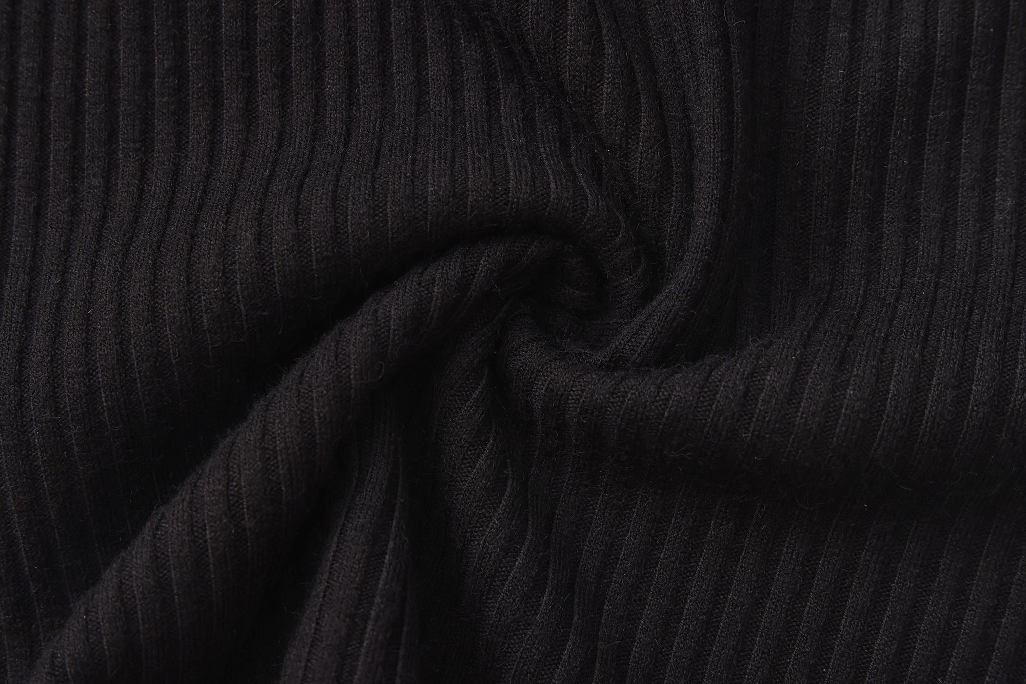 Black halterneck knit top with lace panels