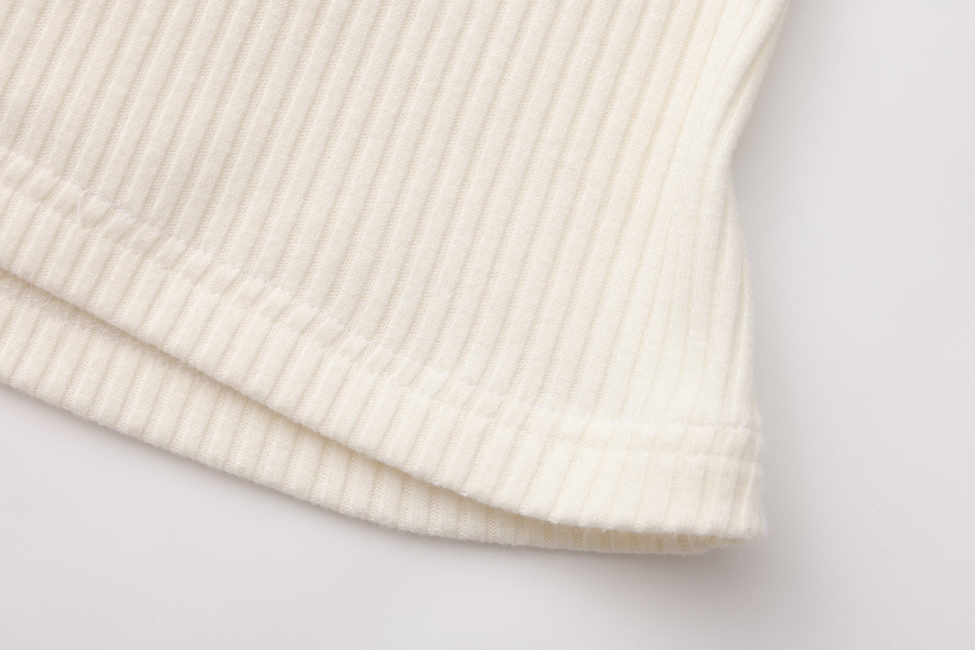 White Halterneck Knit Top With Lace Panels