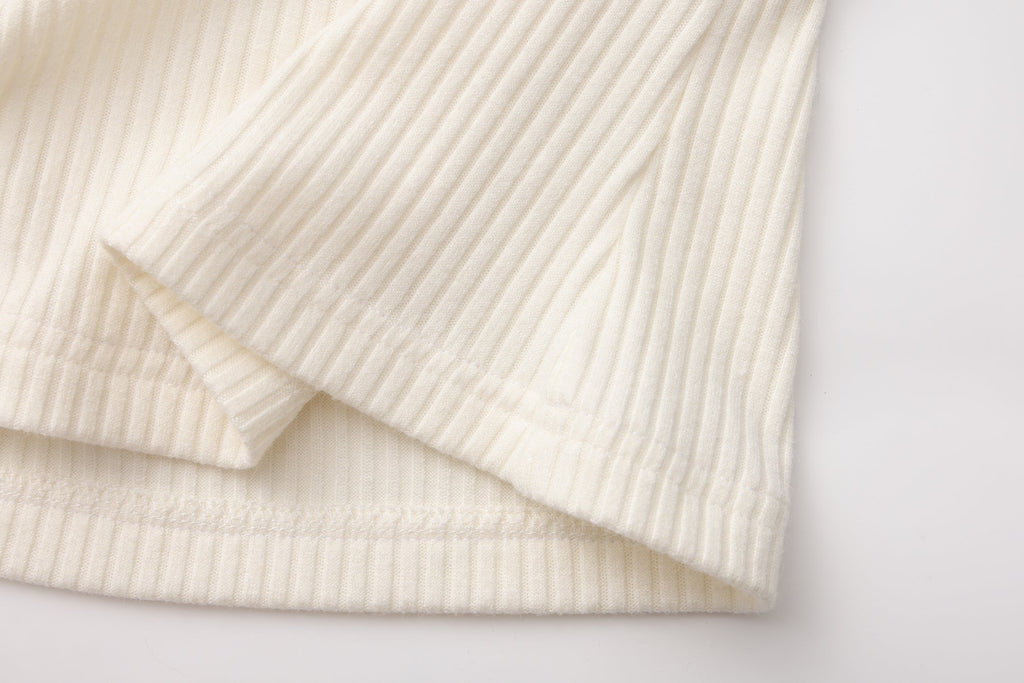 White Halterneck Knit Top With Lace Panels