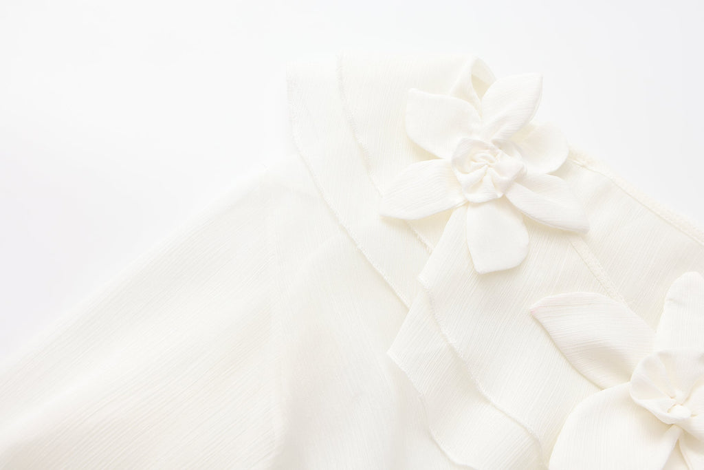 Fine Glittering White Iris Shirt