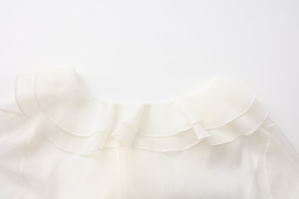 Fine Glittering White Iris Shirt