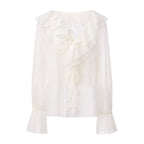 Fine Glittering White Iris Shirt