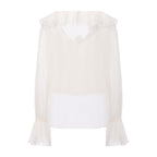 Fine Glittering White Iris Shirt