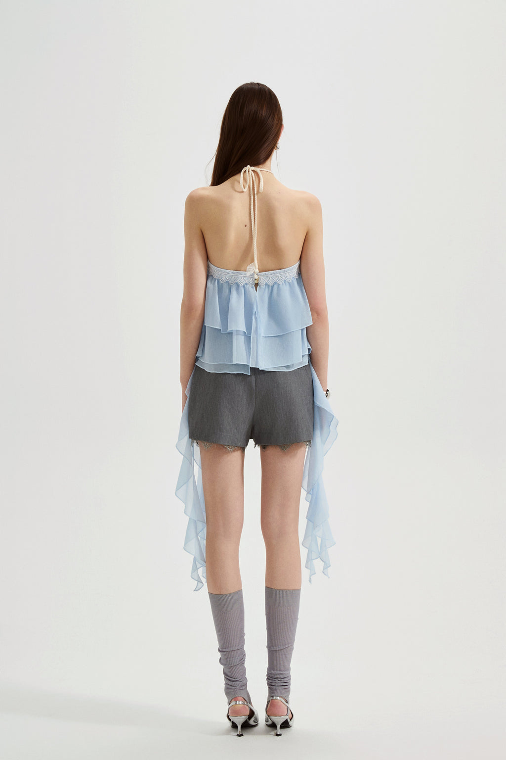 Blue Ribbon Woven Neck Top