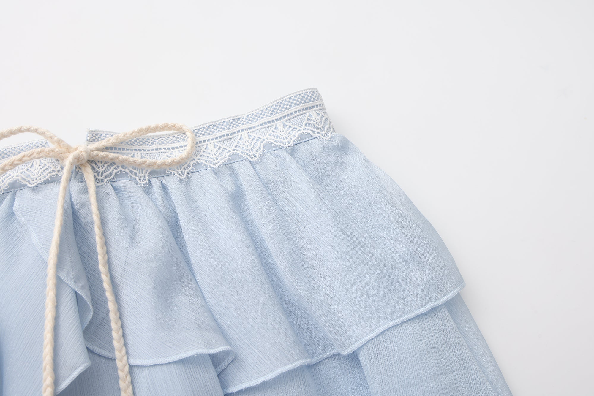 Blue Ribbon Woven Neck Top