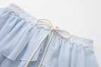 Blue Ribbon Woven Neck Top