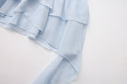 Blue Ribbon Woven Neck Top