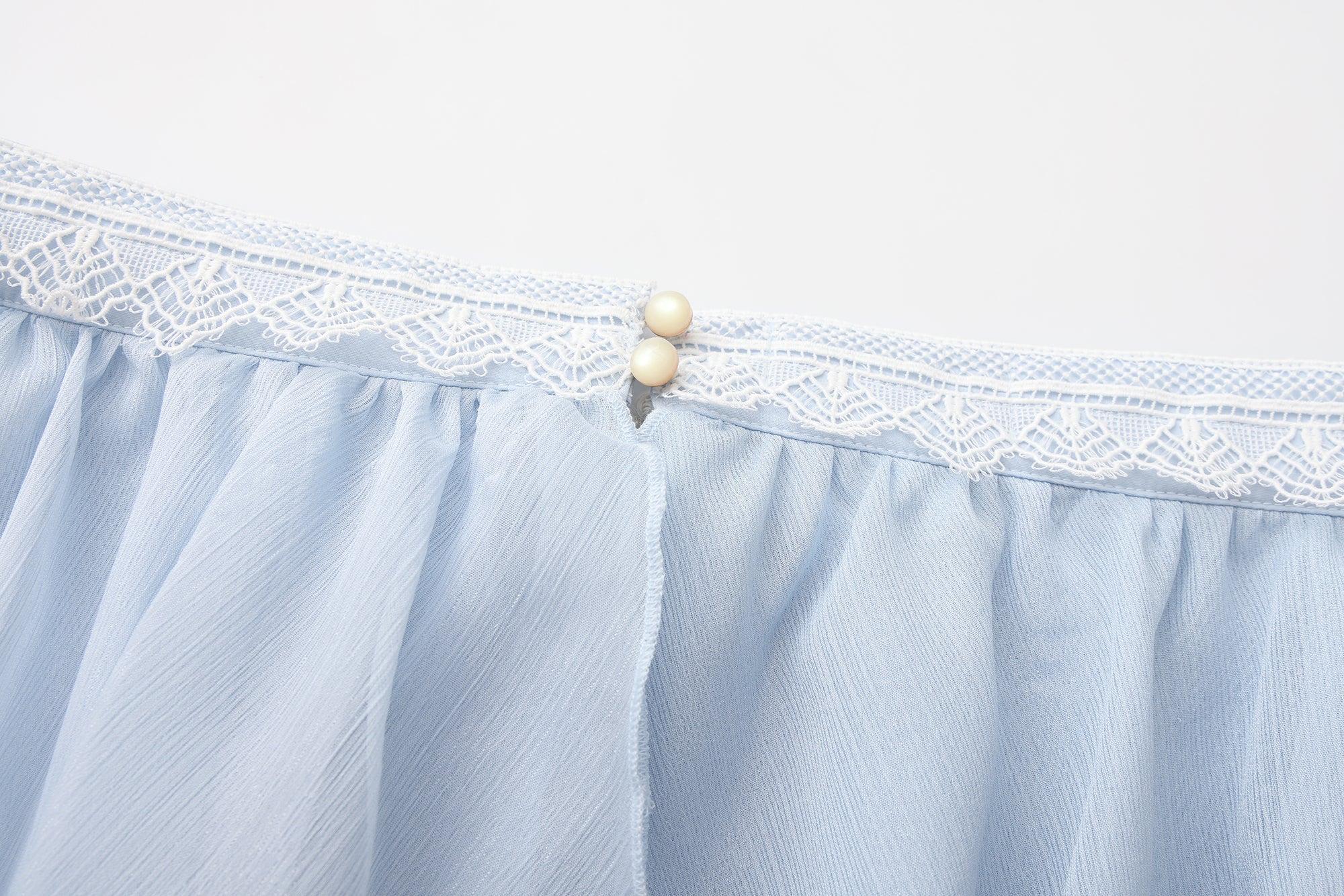 Blue Ribbon Woven Neck Top