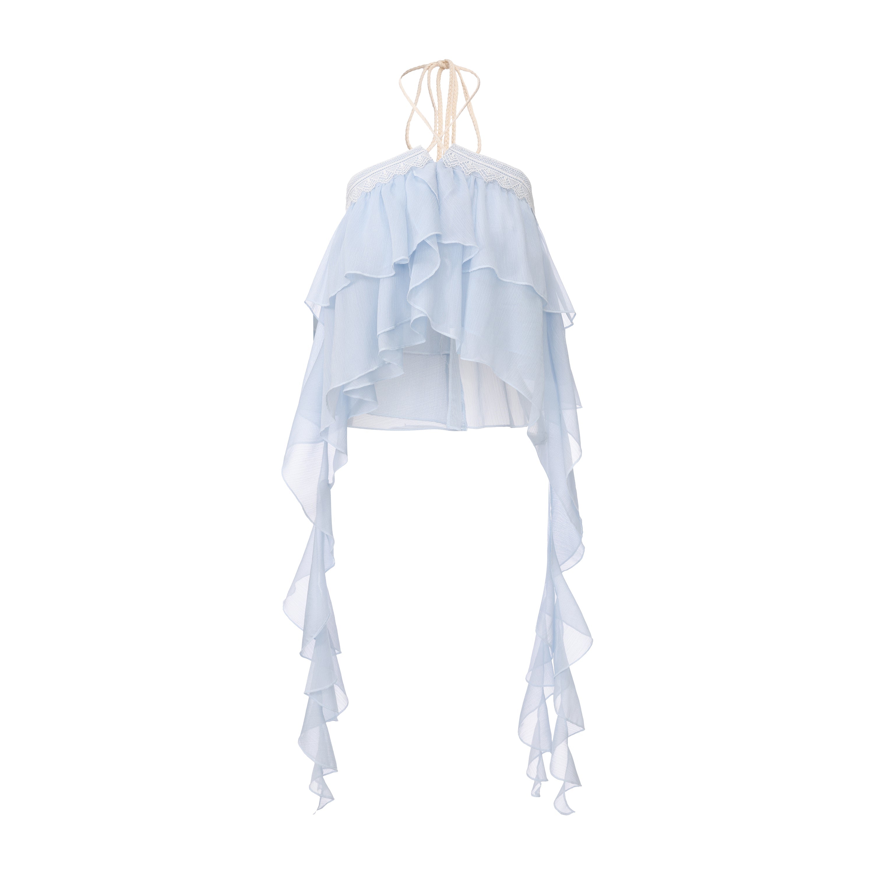 Blue Ribbon Woven Neck Top