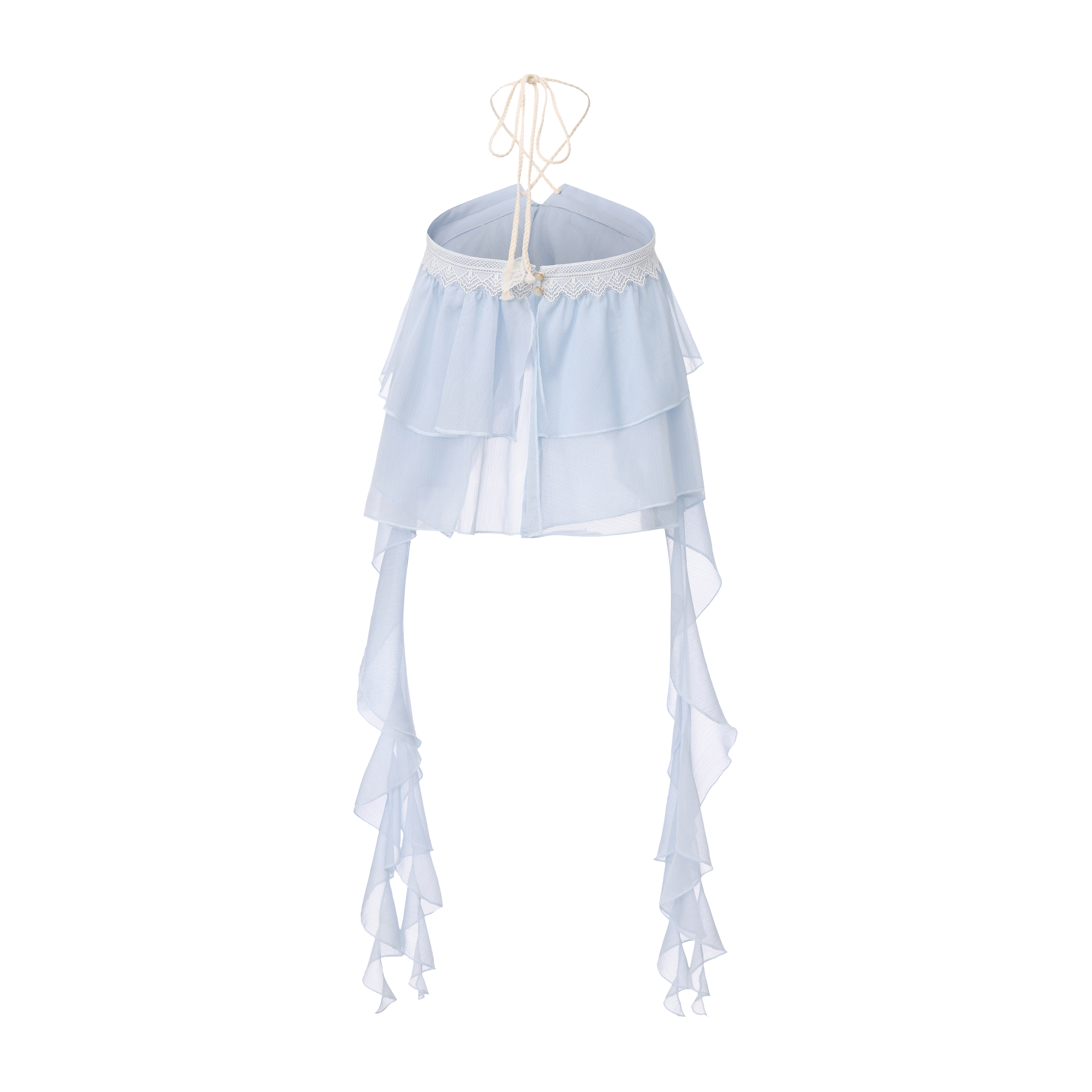 Blue Ribbon Woven Neck Top