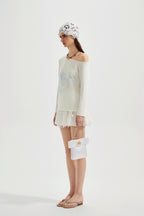 Rhinestone-Studded Pony Print T-Shirt