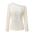 Rhinestone-Studded Pony Print T-Shirt