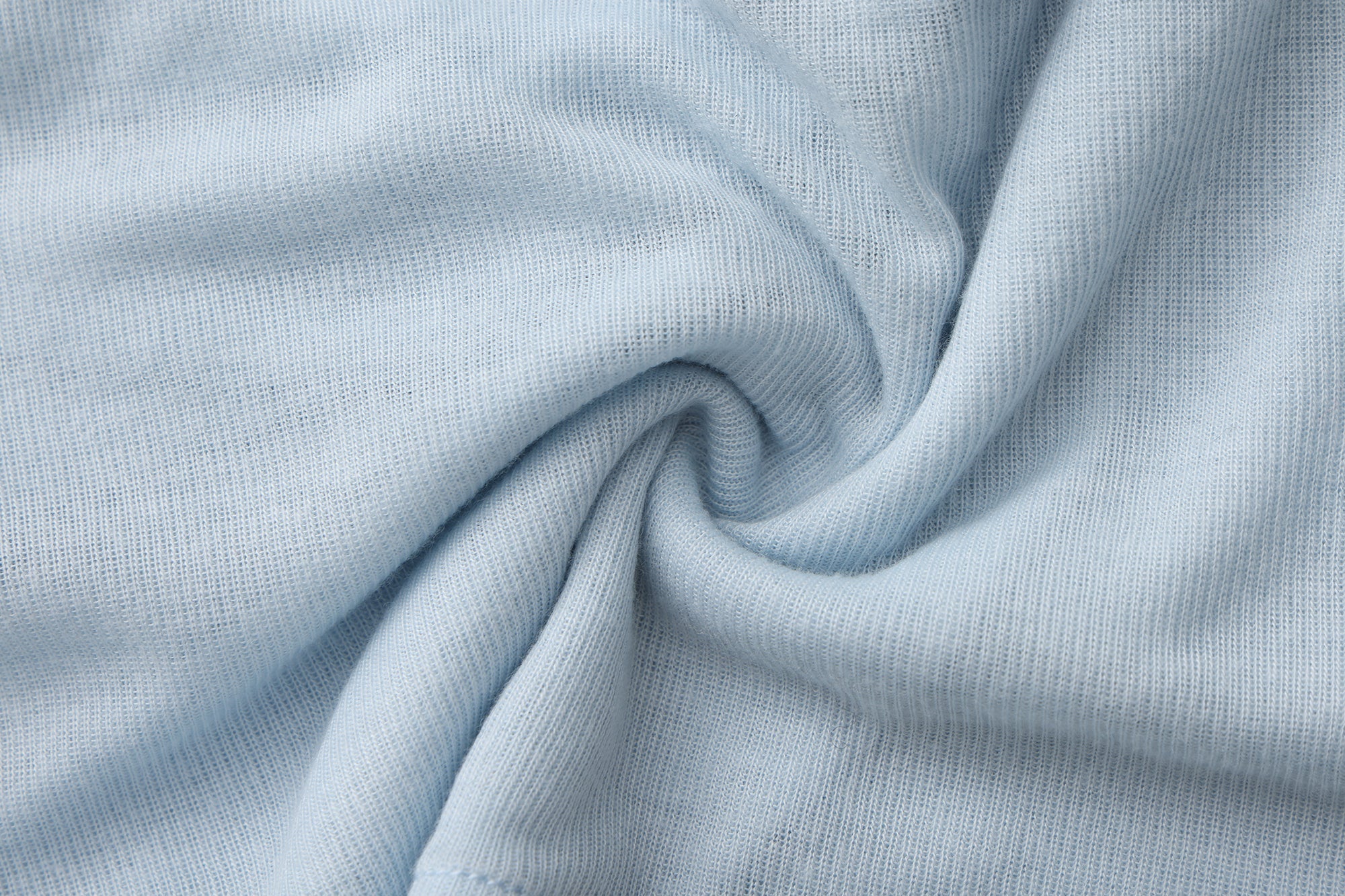 Blue Lace Flutter Neck Long Sleeved Top