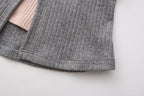 Grey Two-Piece Diamond-Studded Button-Up Strapless Cardigan