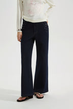 Diamond-Studded Pearl Jeans