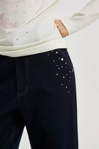 Diamond-Studded Pearl Jeans