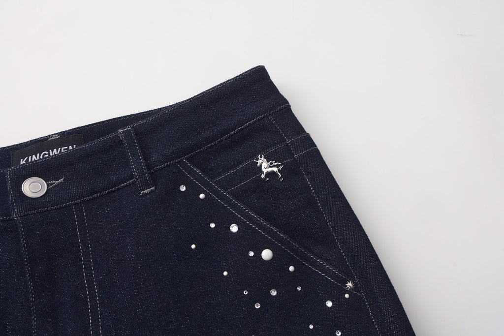Diamond-Studded Pearl Jeans