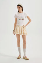 White Cat Short Sleeved Tee