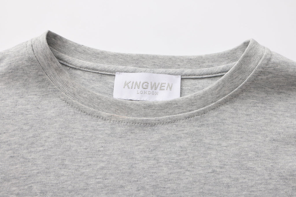 Grey Text Short Sleeved Tee
