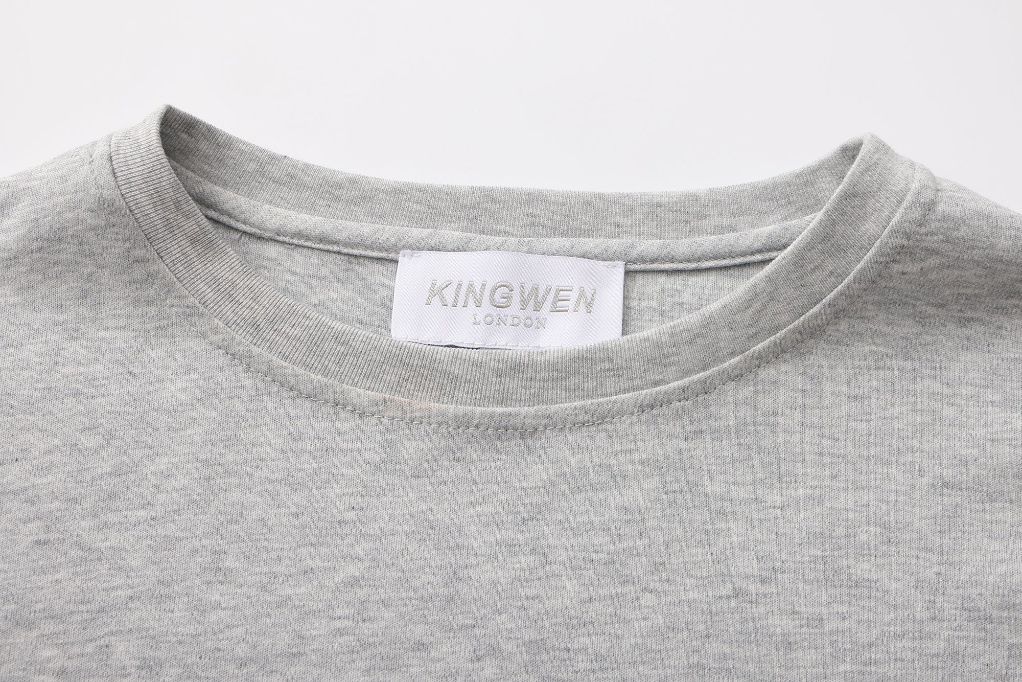 Grey Text Short Sleeved Tee